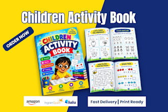 math kids workbook worksheets, children activity book, coloring book for kdp