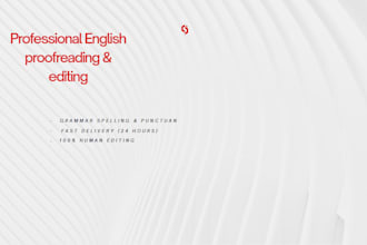 proofread and edit your english