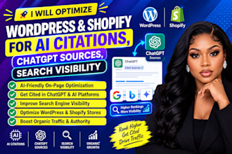 optimize wordpress shopify for ai citations, chatgpt sources, search visibility