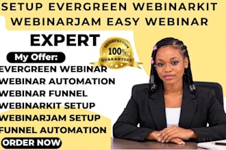 setup evergreen webinar funnel automation in webinarjam, webinarkit easy webinar