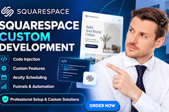 squarespace code injection custom features acuity scheduling and funnel channel