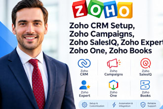 zoho crm setup zoho campaigns zoho salesiq zoho expert zoho one zoho books