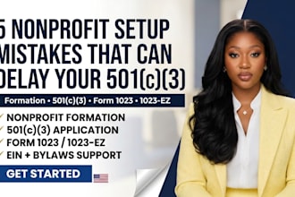 register your US nonprofit and prepare 501c3 form 1023 or 1023 ez