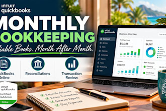 manage your monthly bookkeeping in quickbooks online