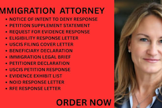 be your immigration lawyer for rfe responses, noid replies and uscis petitions