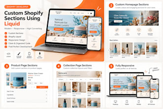 create custom shopify sections using liquid