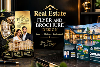 design real estate flyer, brochure and property listing flyer