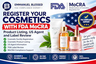 handle your cosmetics fda mocra, product listing, US agent and label review