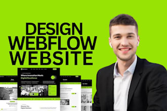 design webflow design, webflow expert, webflow website, webflow landing page