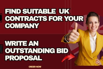 write winning UK tender bids for nhs, healthcare, cleaning, construction, IT