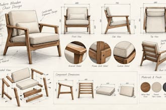create patent style technical drawings and product line art
