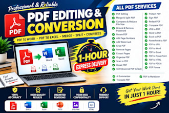 edit, convert, merge, split and format PDF files
