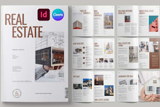 design real estate property development brochure, contractor project portfolio