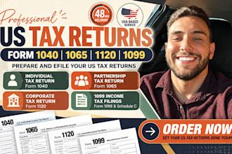 prepare and efile US tax returns 1040 1065 1120 1099