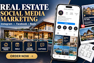 do social media marketing for real estate agents, realtors and property business