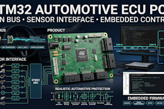 design stm32 automotive ecu, can bus and sensor interface pcb embedded
