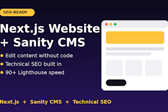 build a nextjs website with sanity headless cms and technical seo