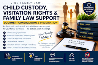 assist with child custody, visitation rights, and family law legal support
