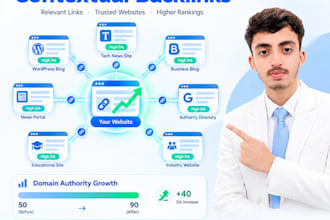 build high da authority contextual seo backlinks