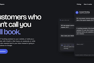 add a booking and lead capture chat widget to your website