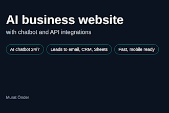 build a business website with ai chatbot and API integrations