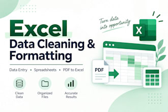 convert PDF or CSV data into a clean excel spreadsheet
