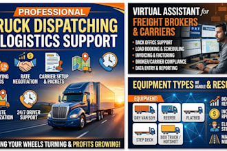 provide professional truck dispatching services and load booking