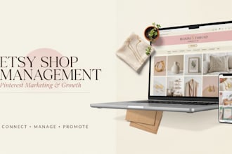 manage your etsy shop and pinterest account