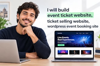 build event ticket website, ticket selling website, wordpress event booking site