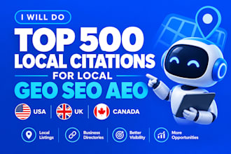 do top 500 local citations for local geo seo aeo usa, uk, canada