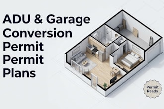draw adu and garage conversion plans for permit