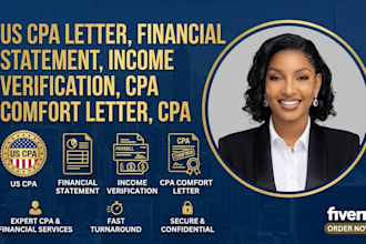 us cpa letter, financial statement, income verification, cpa comfort letter, cpa
