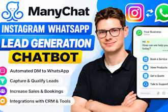 create instagram whatsapp lead generation chatbot automation funnel