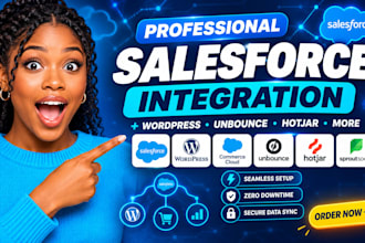 integrate salesforce wordpress commerce cloud unbounce hotjar sprout social