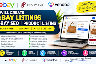 create ebay listings ebay SEO product listing poshmark vendoo cross listing