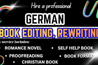 ich lektoriere und korrigiere deinen deutschen liebesroman für selfpublisher