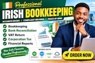 prepare irish tax, corporation tax, bookkeeping and financial annual reports