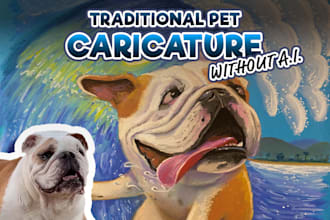 make a caricature of your pet without ai
