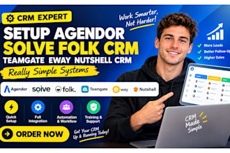 setup agendor solve folk CRM teamgate eway nutshell CRM really simple systems