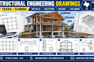 texas florida structural engineering drawings details beam column cad drawings