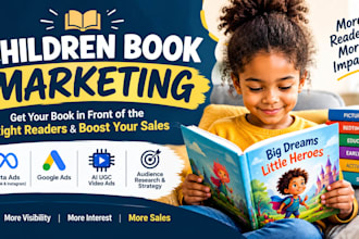 do children book marketing and kindle promotion with facebook ads google ads