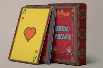 design playing cards, poker tarot and card game