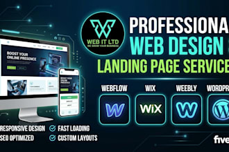 develop wordpress, weebly, webflow and wix website or landing page