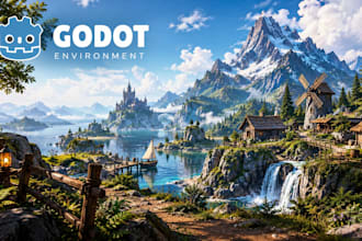 design 3d levels, environment and game assets for your godot project