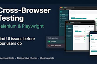 automated UI testing scripts for web apps with selenium playwright and e2e tests