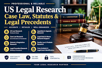 research US law, case law, statutes, and legal precedents