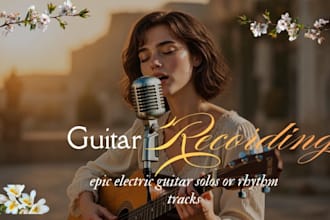 record epic electric guitar solos or rhythm tracks for your song