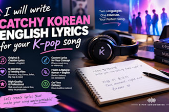 write catchy korean english lyrics for your kpop song