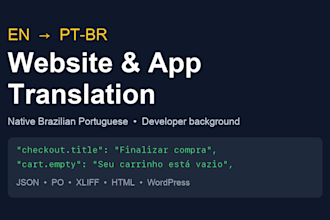 translate your website or app into brazilian portuguese
