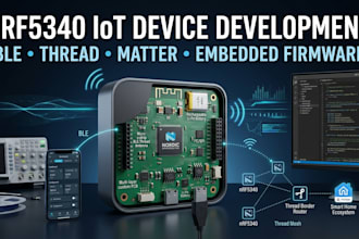develop nrf5340 iot device with ble, thread and matter embedded firmware